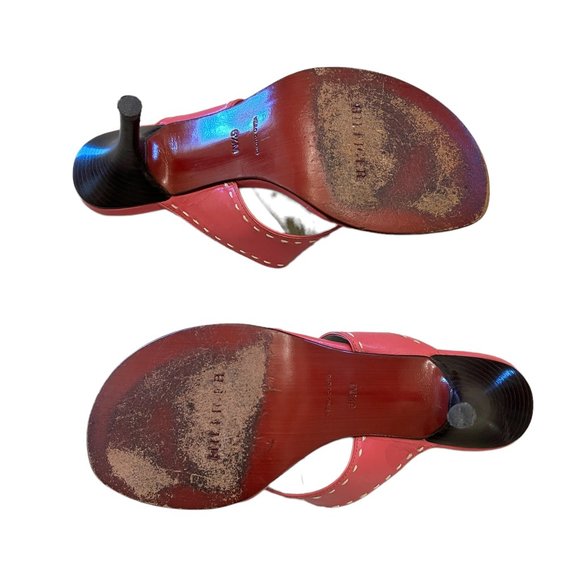 H Hilfiger Pink Leather Heels Size 6.5 - Picture 7 of 10